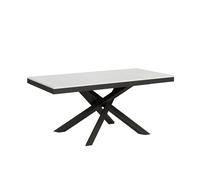 Mesa extensible 90x180/440 cm Volantis Evolution Blanco Fresno Estructura Antracita - Itamoby