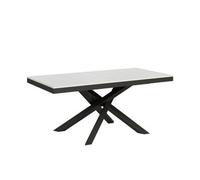 Mesa Extensible 90x180/440 Cm Volantis Evolution Fresno Blanco Estructura Antracita