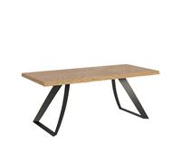 Mesa extensible 90x200/250 cm Tabira roble descortezado patas antracita - Itamoby
