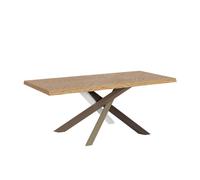 Mesa extensible 90x200/250 cm Versalux patas descortezadas 4/C