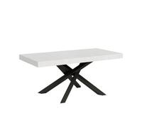 Mesa Extensible 90x200/304 Cm Volantis Fresno Blanco Estructura Antracita