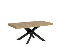 Mesa Extensible 90x200/460 Cm Volantis Roble Natural Estructura Antracita