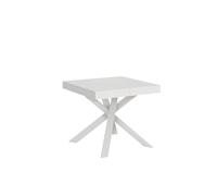 Mesa extensible 90x90/194 cm Clerk tablero Fresno Blanco - Patas Blancas - Itamoby