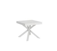 Mesa extensible 90x90/194 cm Clerk tablero - patas blancas