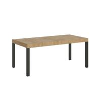 Mesa extensible 90x90/246 cm Everyday Premium Roble Nature Estructura Antracita - Itamoby