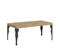 Mesa extensible 90x90/246 cm Paxon Premium Roble Nature Estructura Antracita - Itamoby