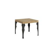 Mesa extensible 90x90/246 cm Paxon Roble Nature Estructura Antracita - Itamoby