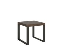 Mesa extensible 90x90/246 cm Tecno Noce Estructura Antracita - Itamoby