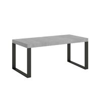 Mesa extensible 90x90/246 cm Tecno Premium Cemento - Itamoby