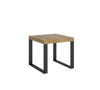 Mesa extensible 90x90/246 cm Tecno Quercia Natura Estructura Antracita - Itamoby