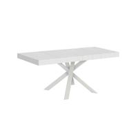 Mesa extensible Clerk Premium 90x90/194 cm - Patas blancas