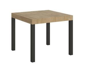 Mesa Extensible Cuadrada Pequeña 90x90/246 Cm Karry-color Natural