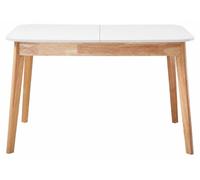 Mesa extensible de 120 a 160 cm, con patas de madera maciza - SOLINE