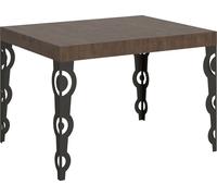 Mesa extensible de 80x120/204 cm con estructura en color karamay, nogal y antracita