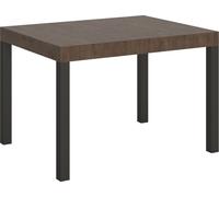 Mesa extensible de 80x120/204 cm, estructura en color nogal y detalles en gris antracita