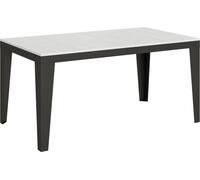 Mesa extensible de 90 x 160/264 cm, estructura Flame Evolution, madera de fresno en color blanco, patas en color antracita