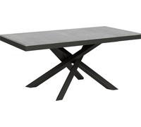 Mesa extensible de 90 x 180/284 cm, estructura Volantis Evolution en color cemento gris antracita