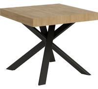 Mesa extensible 90x90/194 cm Clerk tablero Roble Nature - patas Antracita - Itamoby