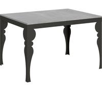 Mesa extensible de 90x120/224 cm, modelo Paxon Evolution, con estructura de cemento gris antracita