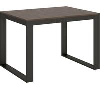 Mesa extensible de 90x120/224 cm, modelo Tecno Evolution, estructura en color nogal y tablero en color antracita