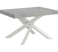 Mesa extensible 90x120/380 cm Volantis estructura cemento blanco - Itamoby