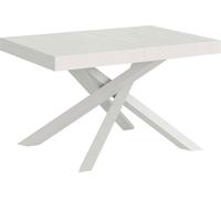 Mesa extensible 90x120/380 cm Volantis blanco fresno estructura blanca - Itamoby