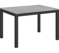 Mesa extensible de 90x120/380 cm, diseño Everyday Evolution, superficie de cemento gris antracita y estructura en color antracita