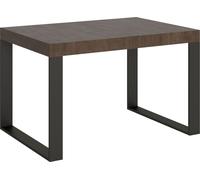 Mesa extensible de 90x130/234 cm, color "Tecno Noce" y estructura en color antracita