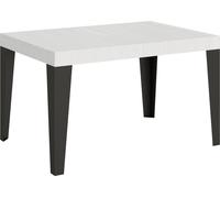 Mesa Extensible 90x130/390 Cm Flame Fresno Blanco Estructura Antracita