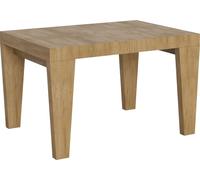Mesa extensible de 90x130/390 cm, modelo Spimbo, acabado en roble natural