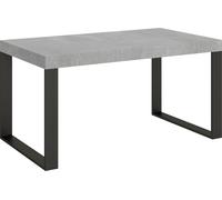 Mesa Extensible Moderna De 6 A 12 Plazas An 160 A 264 Cm Estructura De Metal Gris Hormigón Y Antracita Tiroz