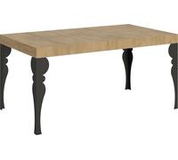 Mesa extensible de 90x160/264 cm. Estructura Paxon en roble natural y antracita