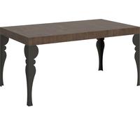 Mesa Extensible 90x160/264 Cm Paxon Nogal Estructura Antracita