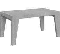 Mesa extensible de 90x160/420 cm, color Naxy, con superficie de cemento