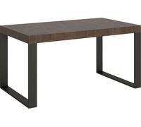 Mesa Extensible 90x160/420 Cm Tecno Nogal Estructura Antracita