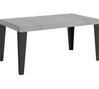 Mesa extensible de 90x160/420 cm, estructura en color gris cemento "Flame"