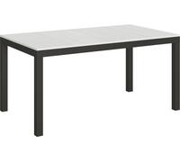 Mesa extensible de 90x160/420 cm, modelo Everyday Evolution, con estructura de haya en color blanco y antracita