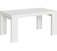 Mesa extensible de 90x160/420 cm, modelo Roxell, color blanco ceniza