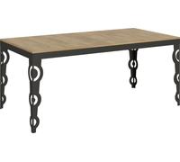 Mesa Extensible 90x180/440 Cm Karamay Evolution Roble Natural Estructura Antracita