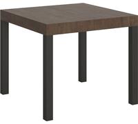 Mesa Extensible Cuadrada Pequeña 90x90/246 Cm Karry-color Marrón