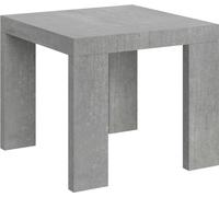 Mesa extensible de 90x90/246 cm, modelo Roxell, color cemento