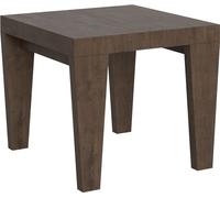 Mesa extensible de 90x90/246 cm, modelo Spimbo, color nogal