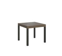 Mesa extensible Everyday 90/246x90 cm gris paloma con patas antracita - Itamoby