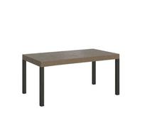 Mesa Extensible Everyday Premium 120/224x90 Cm En Gris Tórtola Con Patas Antracita