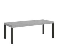 Mesa extensible Everyday Premium 200/460x90 cm patas hormigón antracita - Itamoby