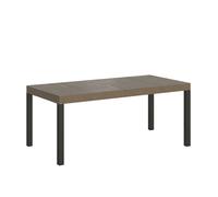 Mesa extensible Everyday Premium 90/246x90 cm en gris tórtola con patas antracita - Itamoby
