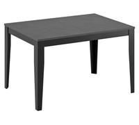 Mesa extensible grande (130–290 cm) con tablero de melamina color gris cemento y patas de metal : un mueble moderno y versátil