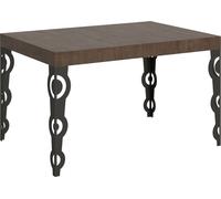 Mesa extensible Karamay 140/400x90 cm patas nogal antracita - Itamoby