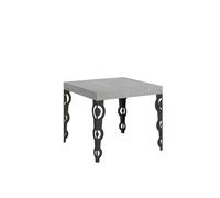 Mesa extensible Karamay 90/246x90 cm patas hormigón antracita - Itamoby
