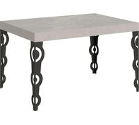 Itamoby Karamay - Mesa extensible de cachemira (120/380 x 90 cm, con patas de color gris